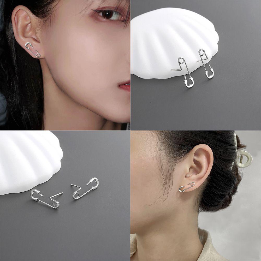 TOP Anting Klip Kertas925 Kepribadian Kreatif Sterling Silver