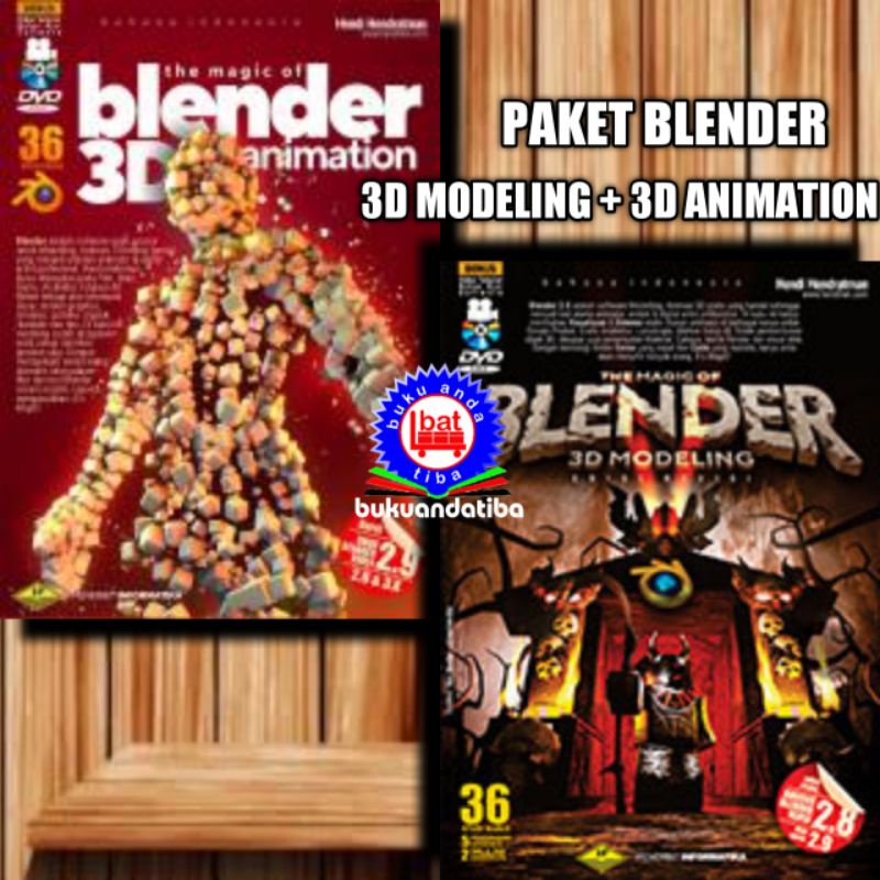 Buku Paket Blender 3D Modeling + 3D Animation - Hendi Hendratman