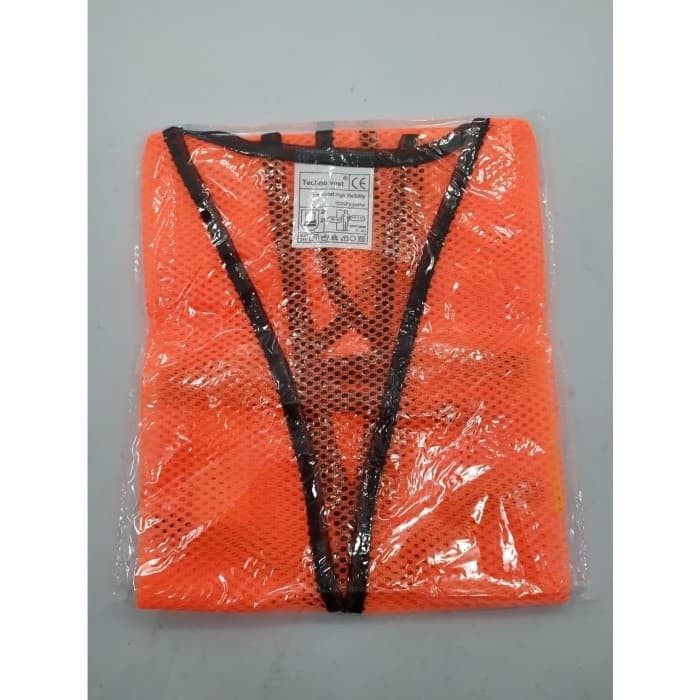 Rompi Proyek / Rompi Jaring / Safety Vest Scoth - Orange Pantul Cahaya