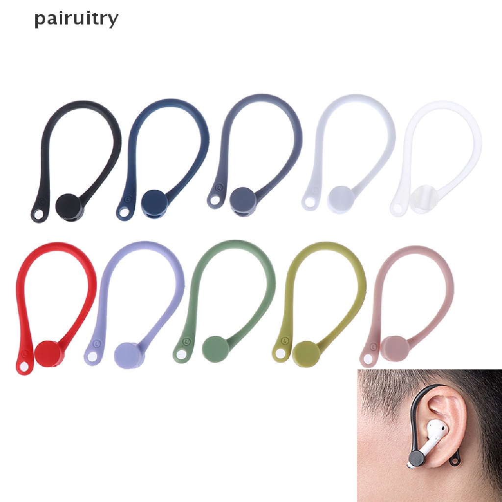 Prt 1 Pasang Strap Silikon Kait Telinga Holder AirPods Anti Hilang Untuk Sport PRT