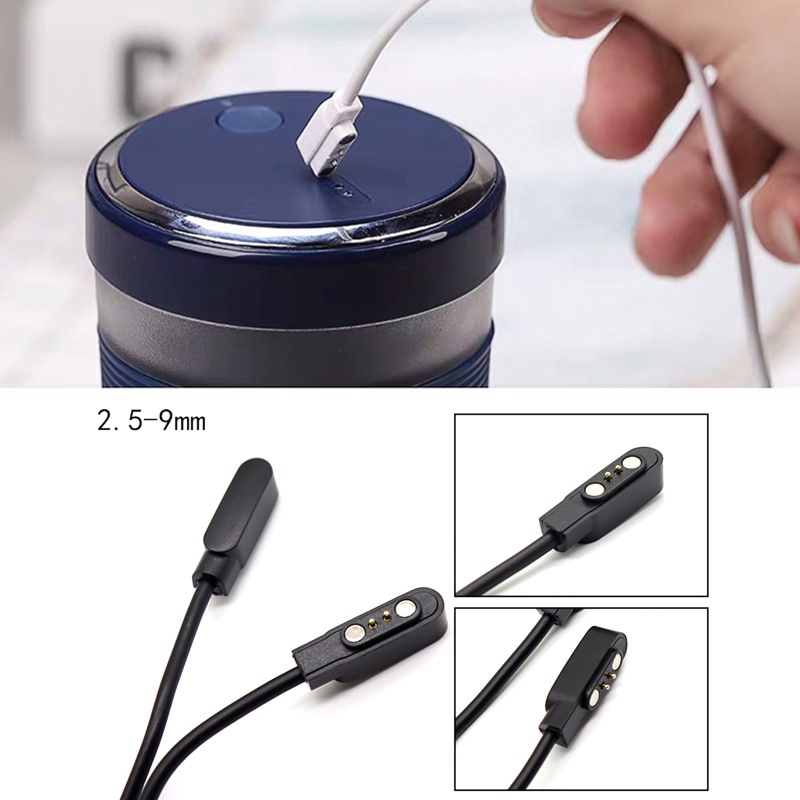 Btsg 2pin Kabel Charge Kuat USB Charging Line Cord Tali Warna Hitam Putih Untuk Jam Tangan Pintar Universal