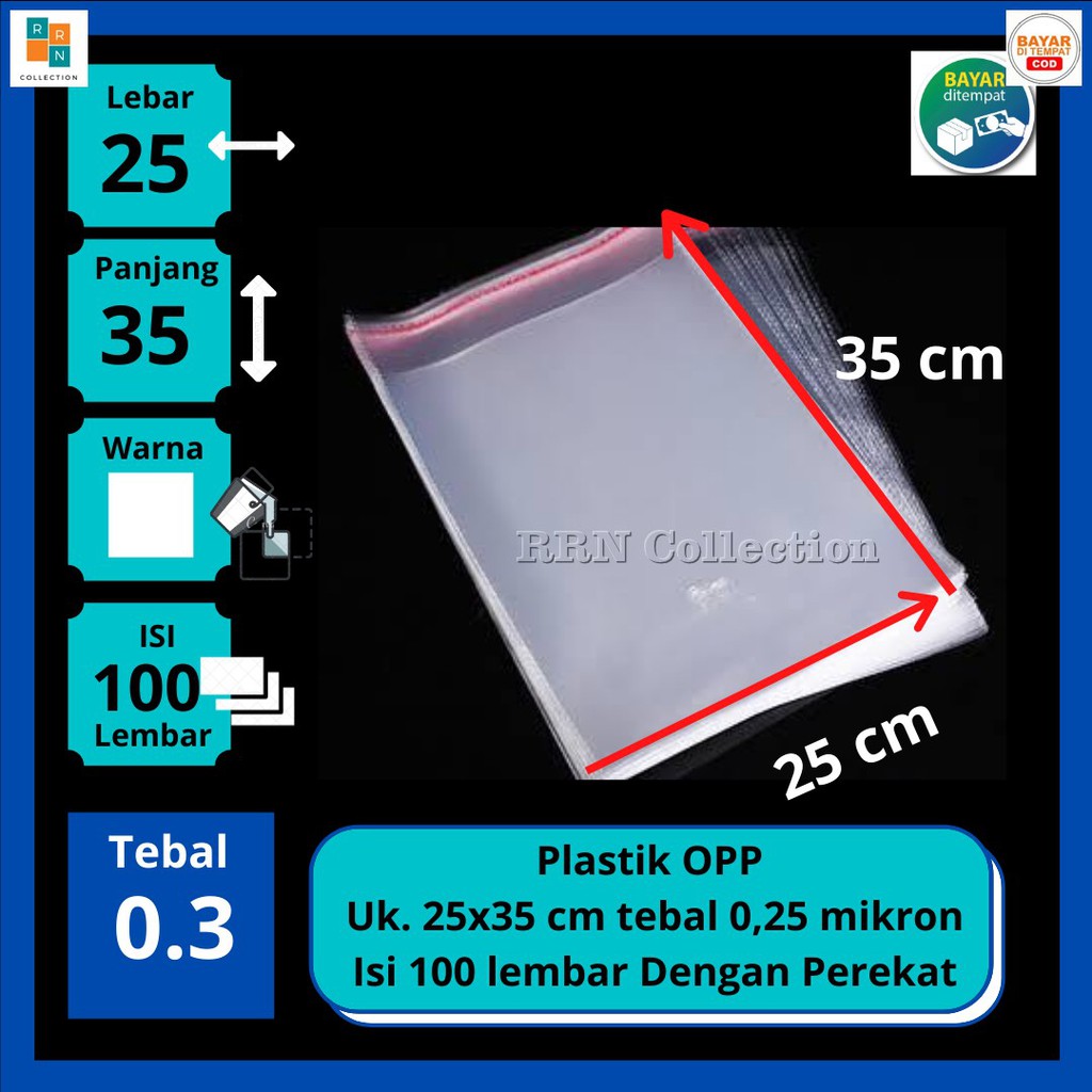 Plastik opp untuk BAJU 25x35cm/plastik opp bening/plastik opp lem/plastik opp souvenir/opp tebal/OPP