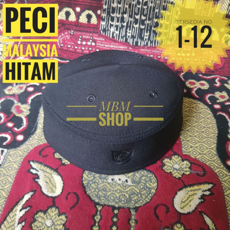 Kopyah Hitam Peci Hitam Songkok Hitam Malaysia