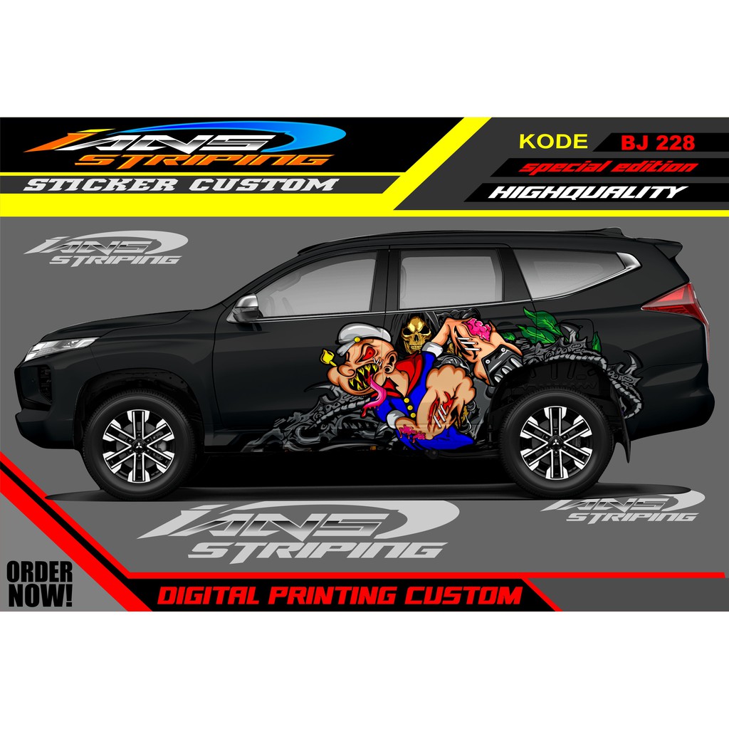 STICKER MOBIL PAJERO, FORTUNER, INNOVA