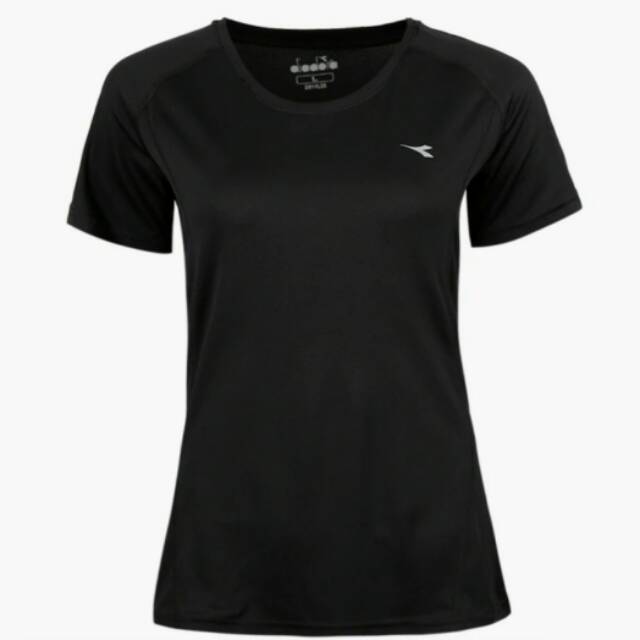 Kaos Diadora Original - Women - Black - Hitam - Sport - Aerobik - Senam - Running - Termurah