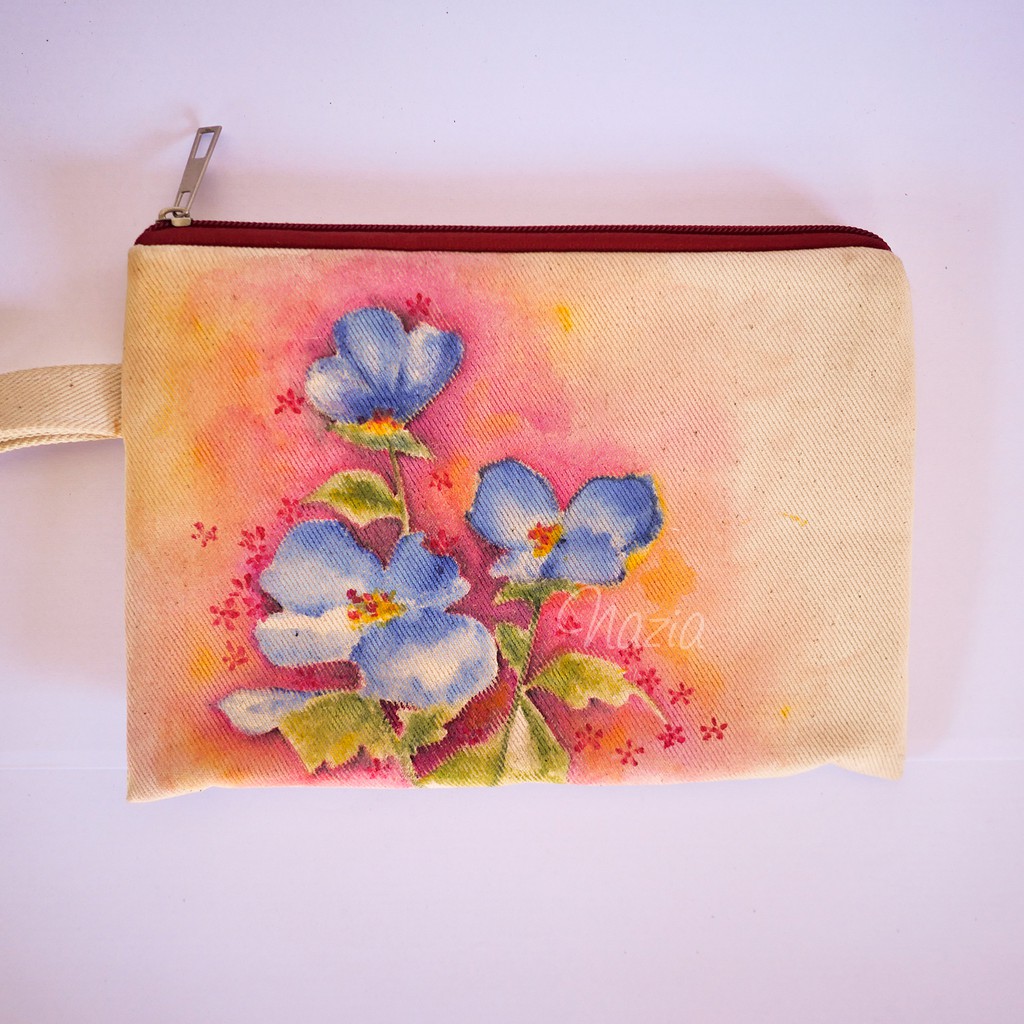 

Pouch Lukis Wild Flower Nazia Fabric Painting