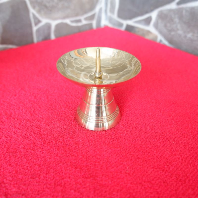 Tempat Lilin Kuningan Antik Anti Panas