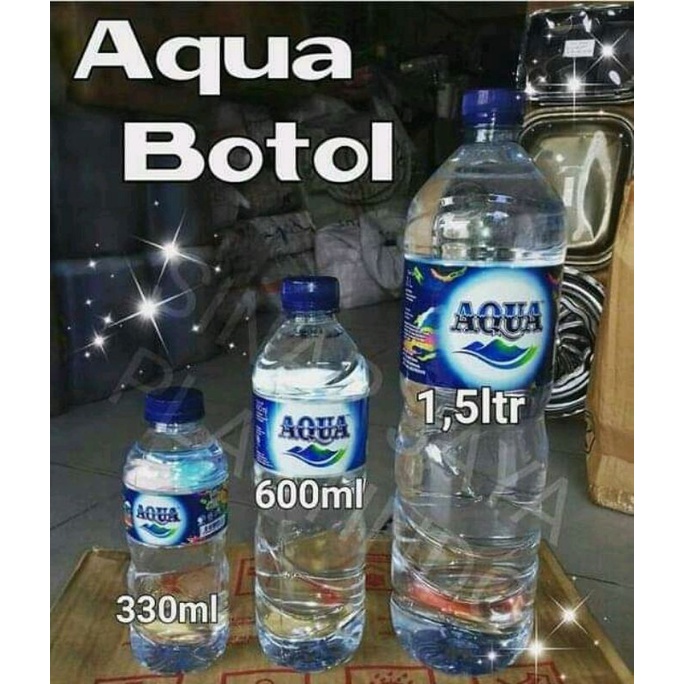 Botol Aqua Bekas 600 ml / 1500 m
