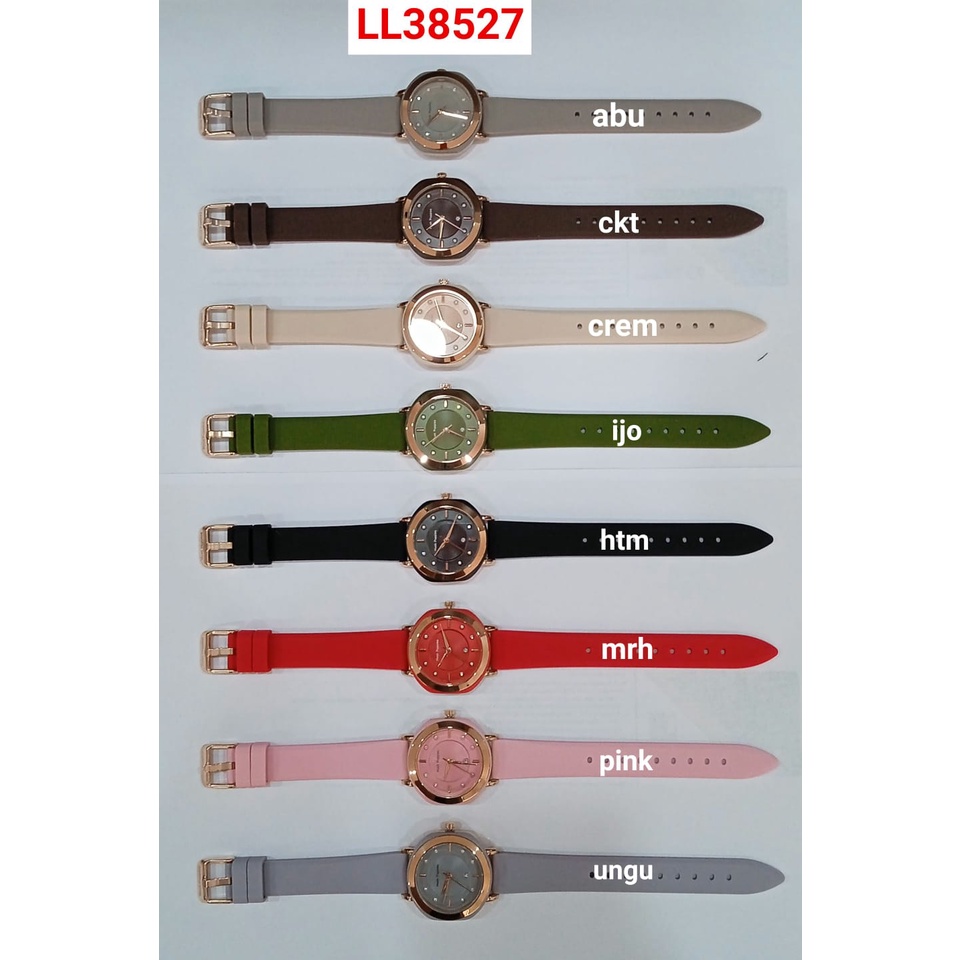 JAM TANGAN WANITA HUSH PUPPIES 38527 FREE BOX TALI RUBBER TERMURAH TERBARU