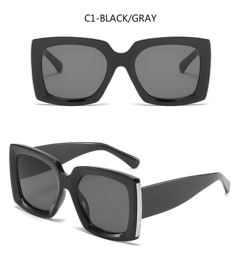 2021 European and American trend big frame square ins modern men's and women's sunglasses