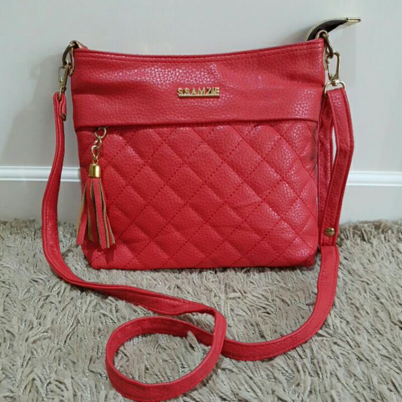 Preloved slingbag merah Ssamzie