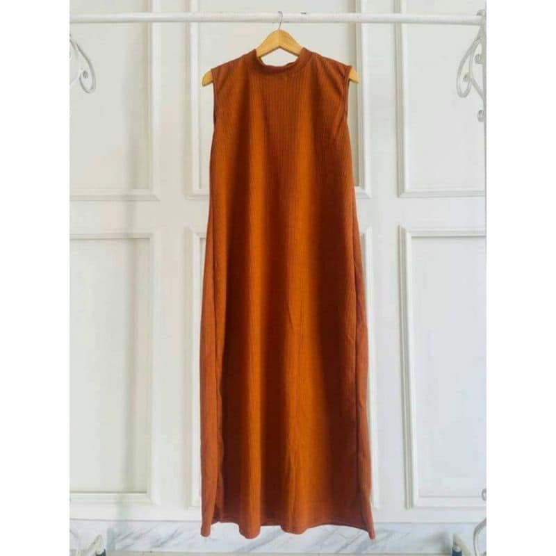 TERMURAH INNER DRESS RAJUT TANPA LENGAN BAHAN KNIT PREMIUM TERMURAH REAL PICT