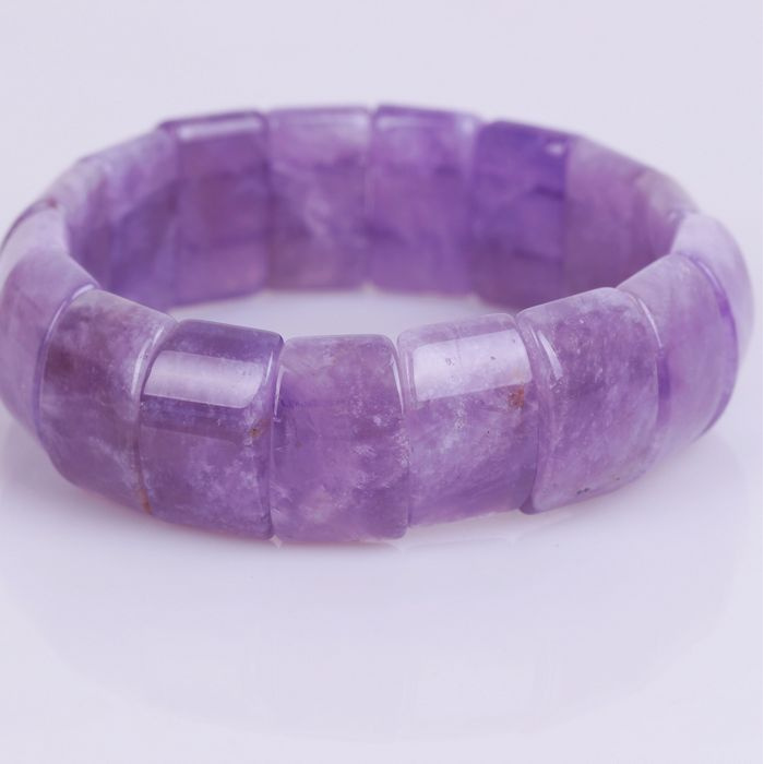 100% Natural Amethyst Beads Stone Bracelet Stretch Wrist 332Ct JAT001