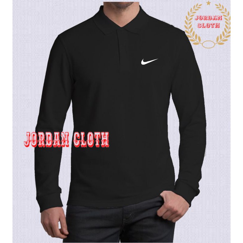 Polo shirt - Tshirt - Kaos Kerah Lengan Panjang Nike Run Golf Logo