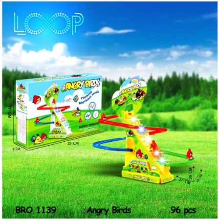 PROMO MAINAN ANAK TANGGA SELUNCUR ANGRY BIRDS MAINAN PEROSOTAN JALUR TRACK ANGRY BIRDS MAINAN EDUKAS