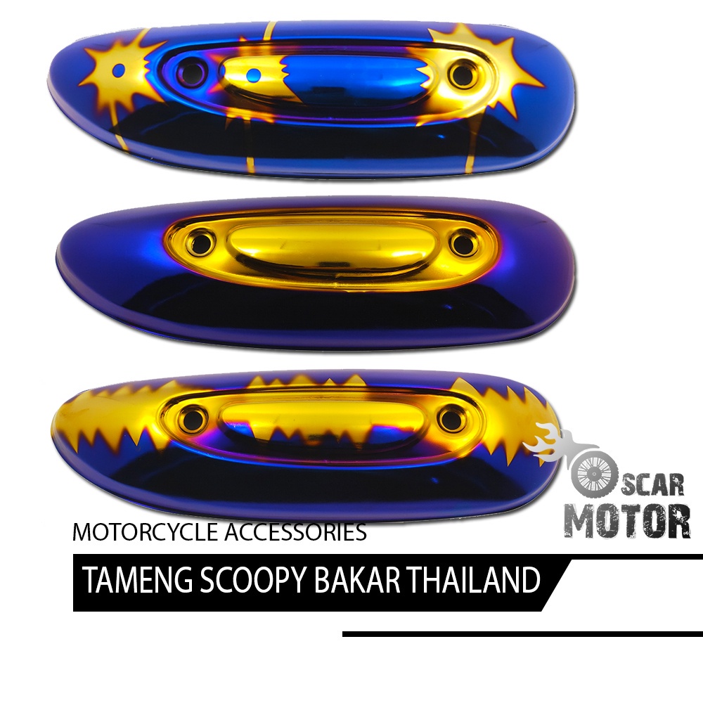 TAMENG KNALPOT SCOOPY 2TONE BAKAR THAILAND PELINDUNG COVER PROTECTOR motor