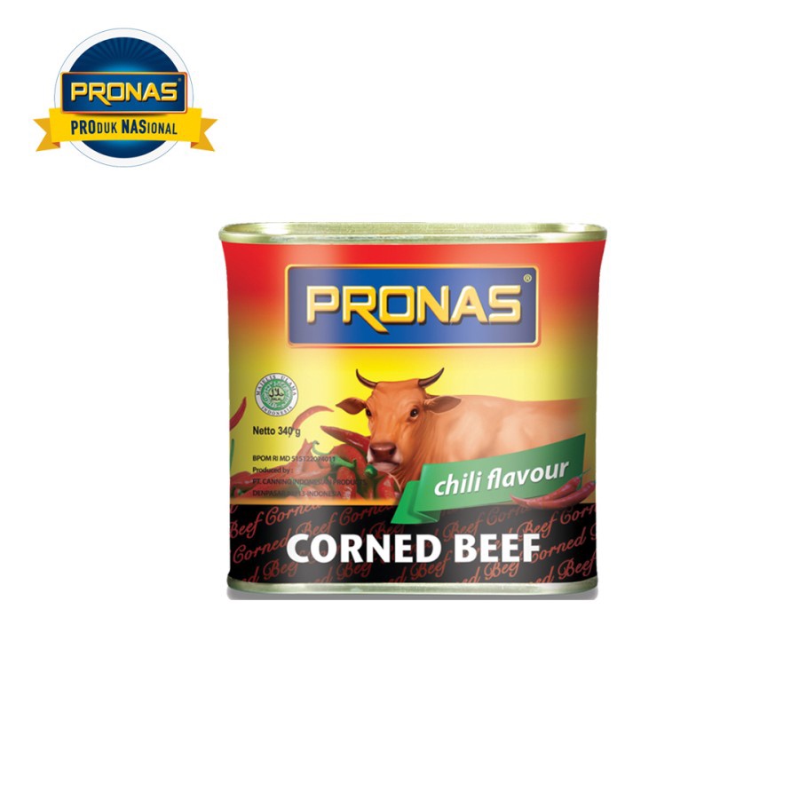 Pronas Kornet Sapi Chili 340 gr | Pronas Beef Chili Corned 340 g