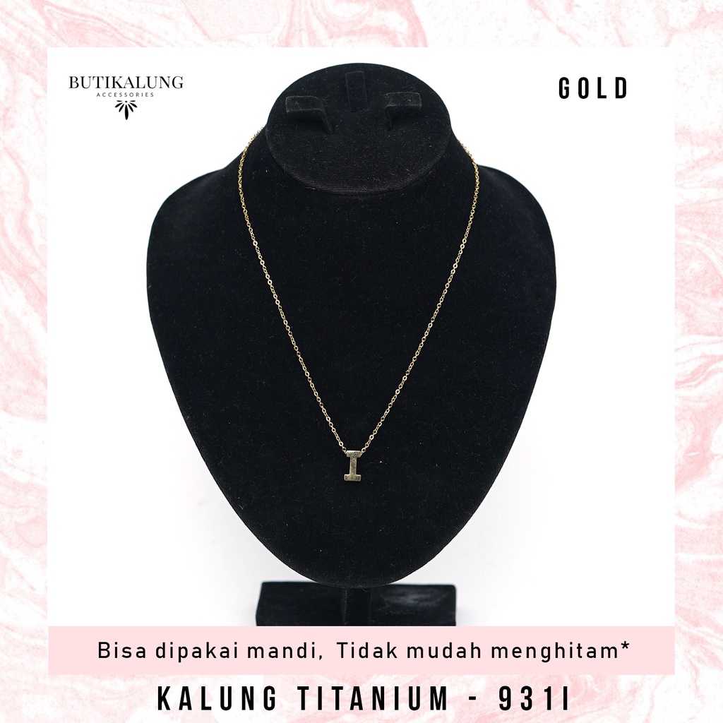 Kalung Titanium Kalung Huruf Kalung Alphabet Kalung Inisial Anti Karat Stainless 931