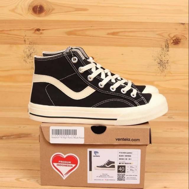 VENTELA PUBLIC HIGH BLACK WHITE ORIGINAL 100%
