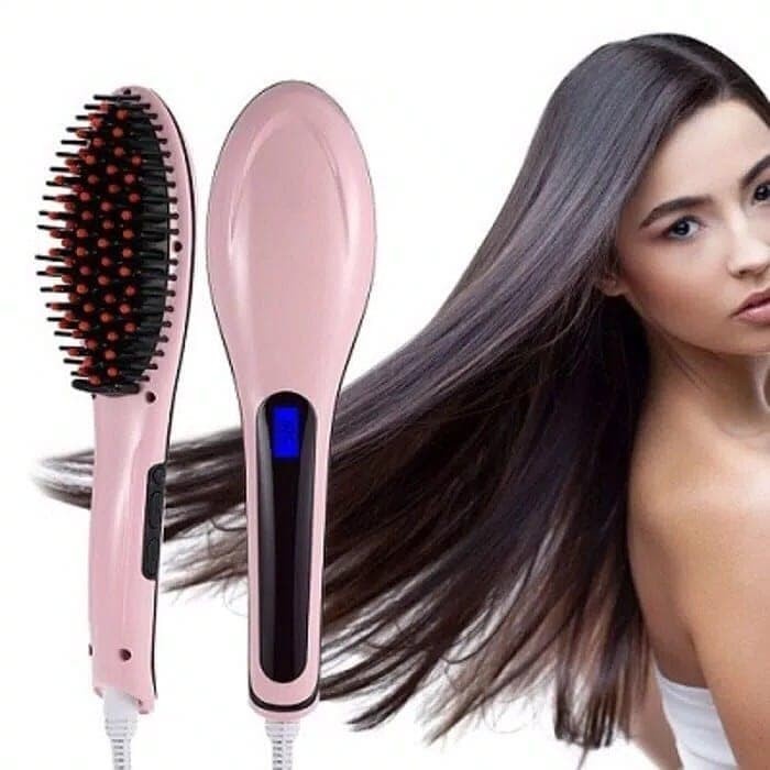 sisir elektrik - straightener brush - pelurus rambut instant