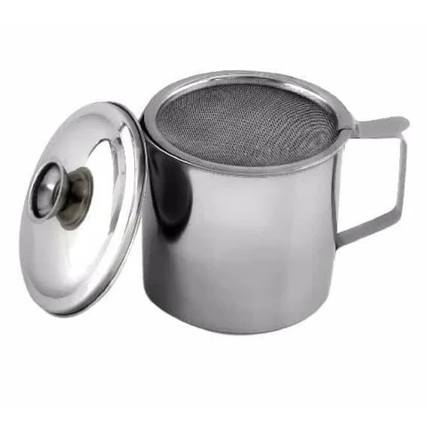 Oil Pot Saringan Tempat Minyak 1000ml Stainless Steel