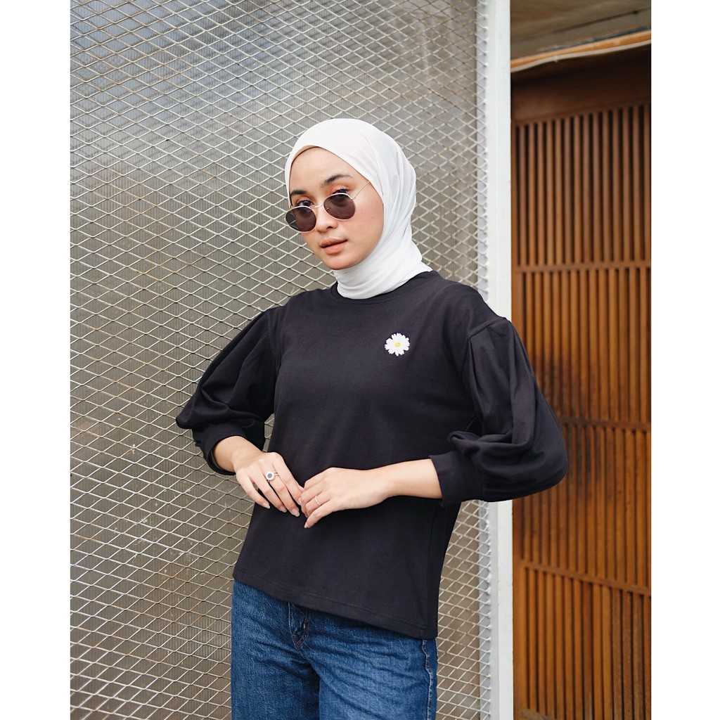 Eloca.co Crisant Blouse Wanita Atasan vol 2 (EL A0694)-Black