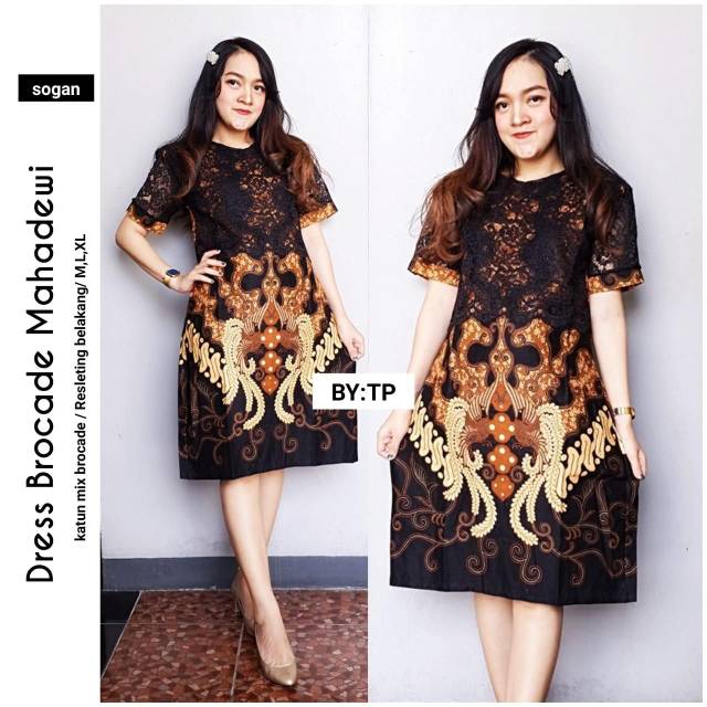 GROSIR DRESS BROKAT MAHADEWI