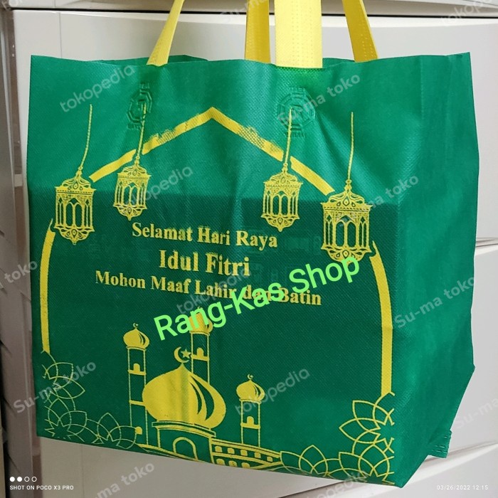 

✨ BISA COD ✨ Tas lebaran Idul Fitri Spunbond Kotak 25x25 cm