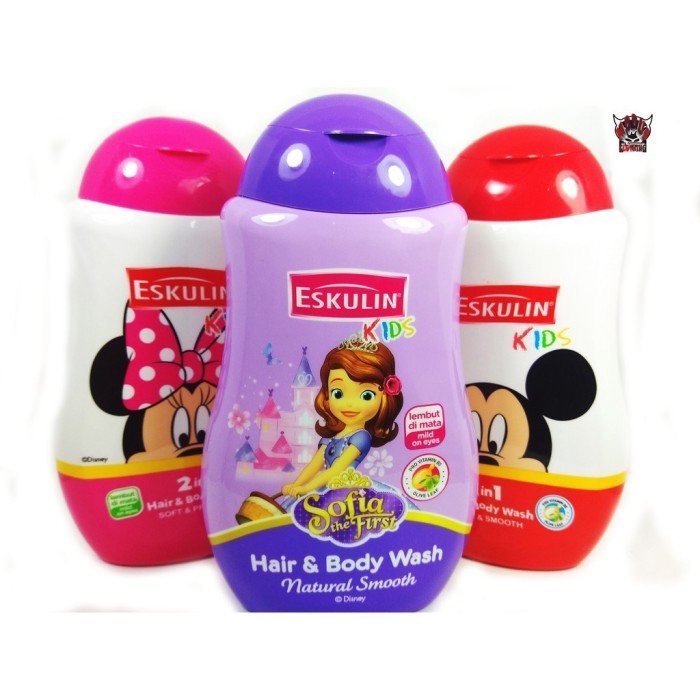 Eskulin Kids hair body wash 280ml - Shampo dan Sabun Mandi Anak 280ml