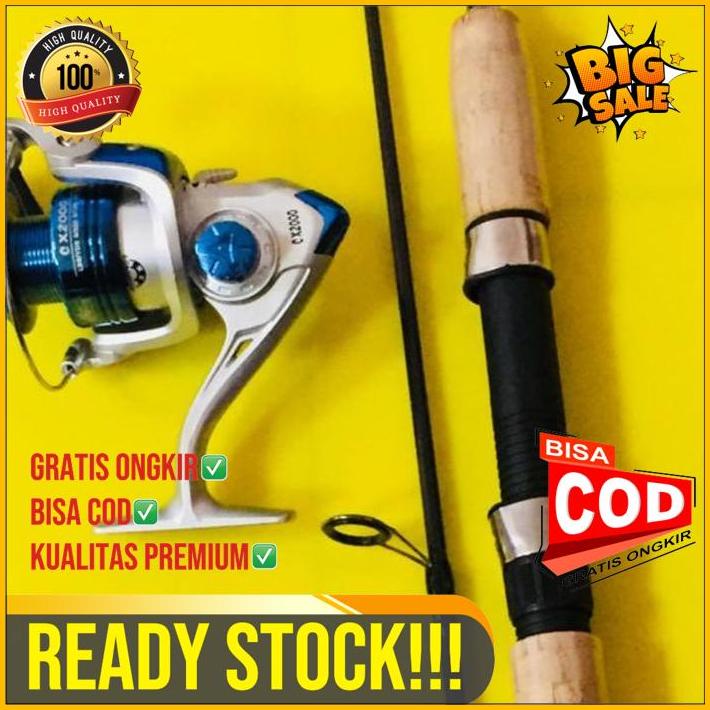 Paket Alat Pancing Joran Dan Reel Cx 2000 Set Fishing Joran Dan Reel