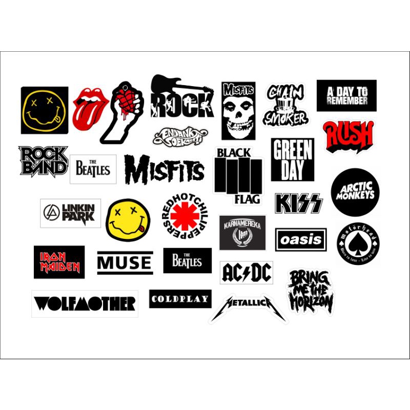 

PAKET STIKER BRAND STICKER DISTRO BAHAN GRAFTAC Aesthetic Paket isi 30pcs