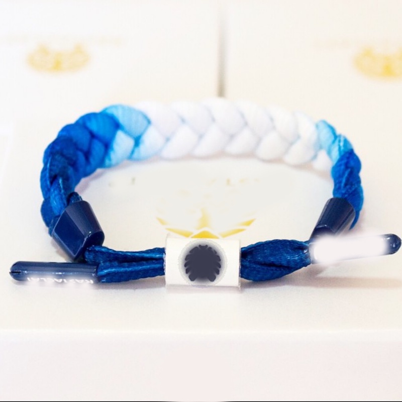 BRACELET GELANG TALI KAIN PRIA BASKET SILVER SOX RAS BLUE WHITE IOP