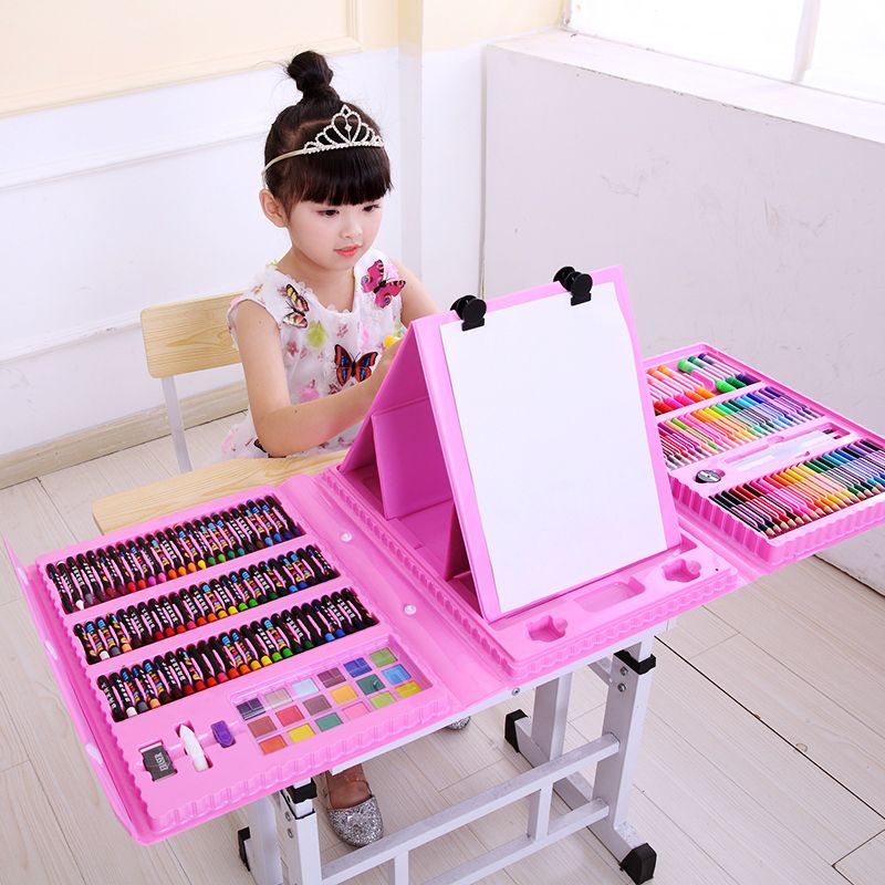 

Kit Gambar Seni beserta pensil warna 208 Pcs