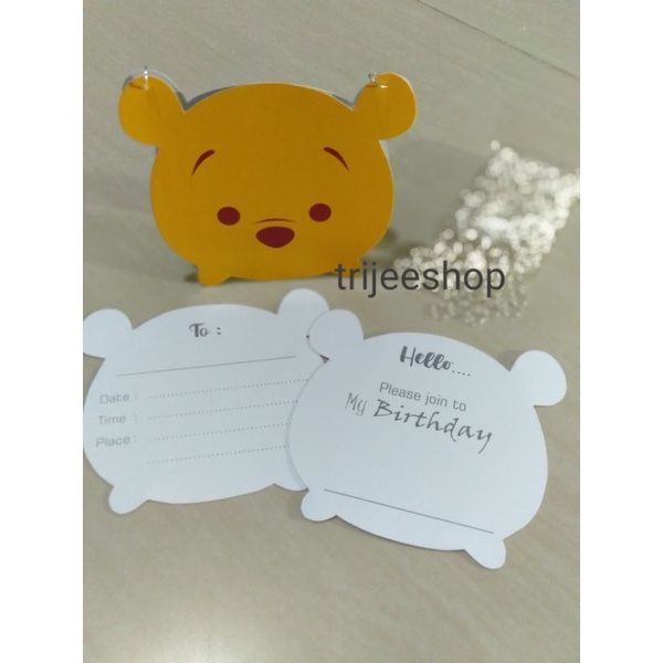 

Undangan Ulang Tahun / Undangan Ulang Tahun Karakter / Undangan Ulang Tahun Anak Winnie the Pooh