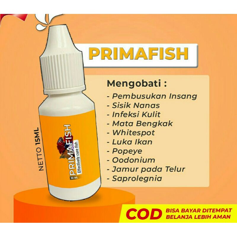 Primafish Obat Ikan Dropsy Siknas Sisik Nanas Popeye Ikan Cupang Hias