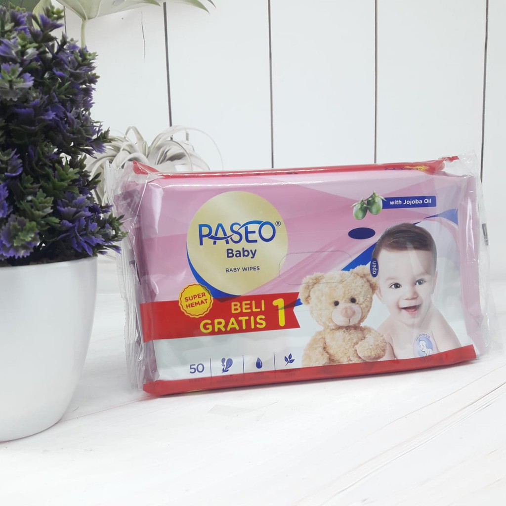 Paseo Baby Wipes with Chamomile / Jojoba 50 +50's