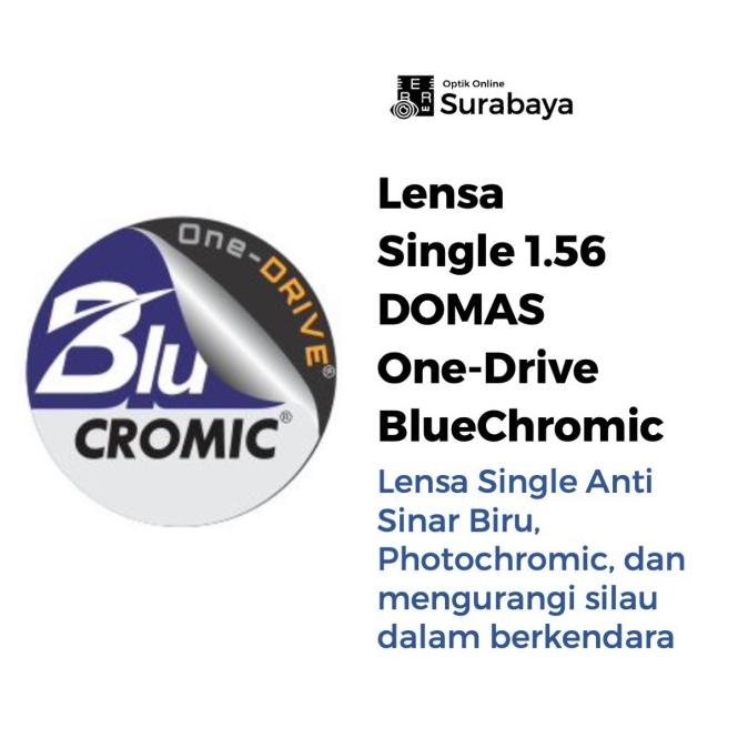 Lensa Single 1.56 One-DRIVE DOMAS BluChromic Coating BLUE SAPPHIRE