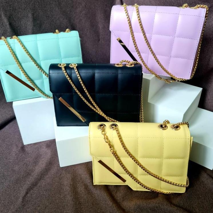 Tas Selempang HARUKA Sling Bag Wanita Gold Grace Plat Behel Viral Kekinian