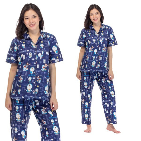LFF Baju Tidur Wanita Piyama CP Motif Karakter-Dora Pintu