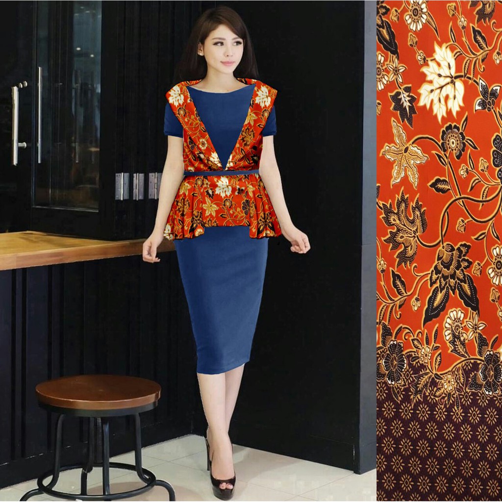 FWG - DRESS BATIK ELEGANT / DRESS KOREA / DRESS WANITA TERBARU / DRESS