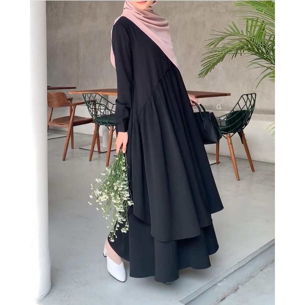 HD16:[ZENA] [ONE SET ROK ATASAN TUNIK LEEBARAN 2023] [GAMIS satu set BAHAN SHAKILA ORI PREMIUM] [ FASHION WANITA STELAN TERLARIS KEKINIAN] [GAMIS TERBARU] [ TUNIK SET ROK] [ GAMIS JUMBO BUSUI] [  SIZE S M L XL]