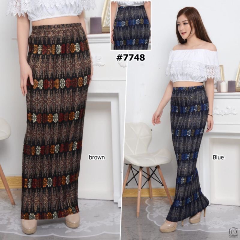 Rok Plisket Batik Prodo Motif Asmat Tenun Ethnic Bawahan Kebaya