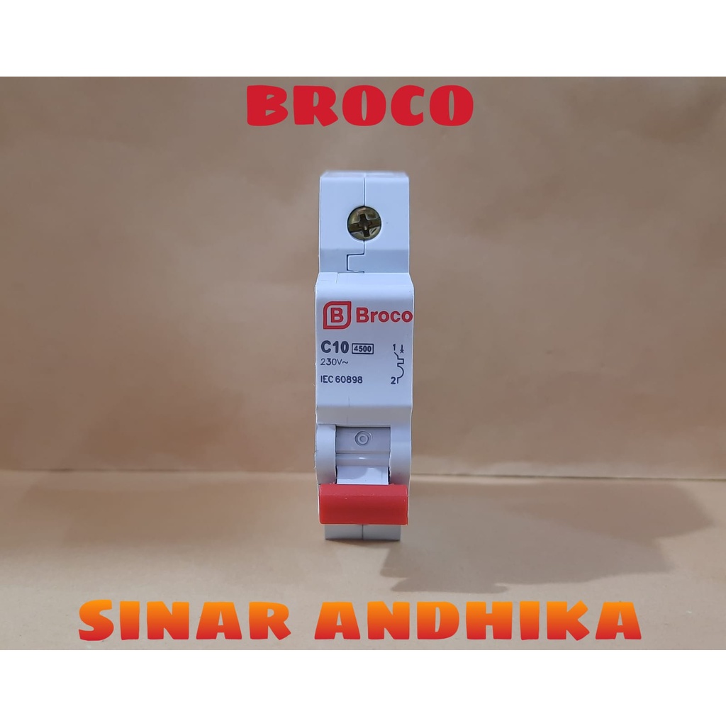 MCB BROCO 1 PHASE 10 AMP / 16 AMP / 20 AMP