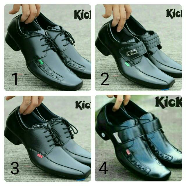 Sepatu Pentofel Hitam Kickers Keren Original Sepatu Kerja Kantor Sepatu Formal Pria Keren