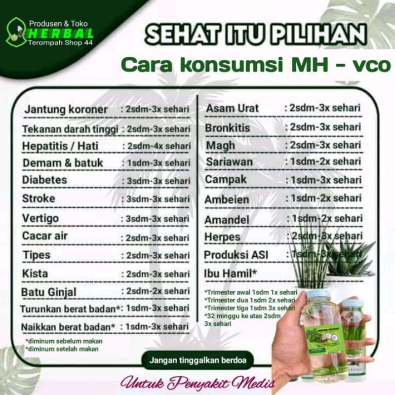 

VCO kelapa super murni alami