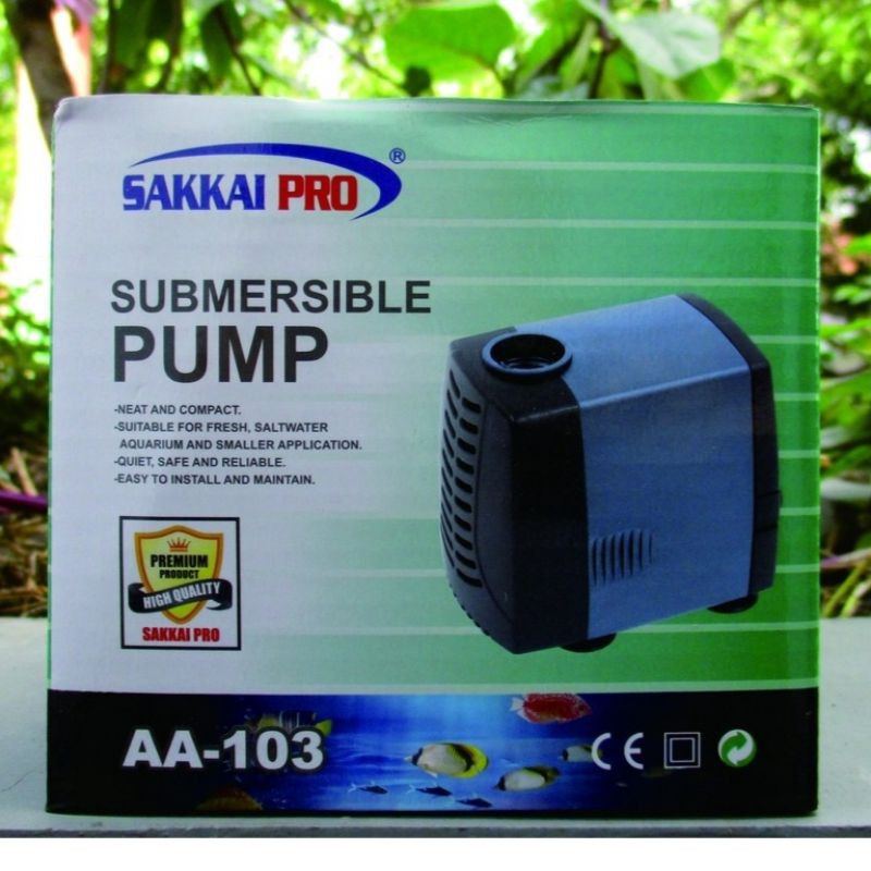 POMPA AIR CELUP AQUARIUM AQUASCAPE KOLAM HIDROPONIK SAKKAI PRO AA-103