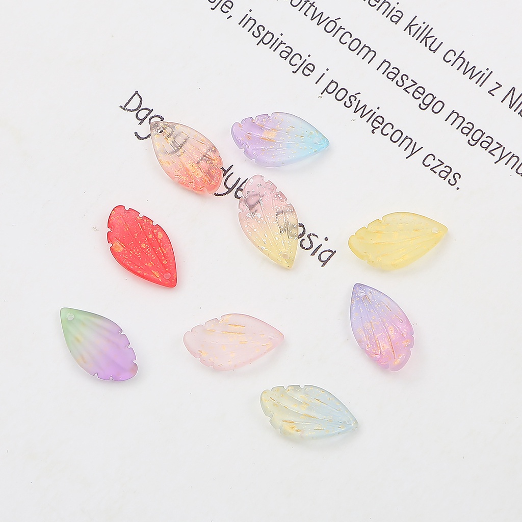 10 Pcs/lot 10X18 Mm Iris Kelopak Bunga Bentuk Lampwork Beads Multi Warna Manik-manik Kaca untuk Membuat Perhiasan Aksesoris Diy Anting-Anting