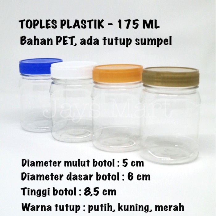 Glryi Sambal Plastik Botol Bumbu Botol - Sambal Selai Toples Ml 175 To