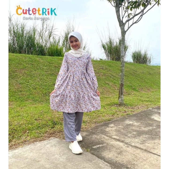 Cutetrik Setelan Anak Perempuan Remaja Set Tunik Dan Celana