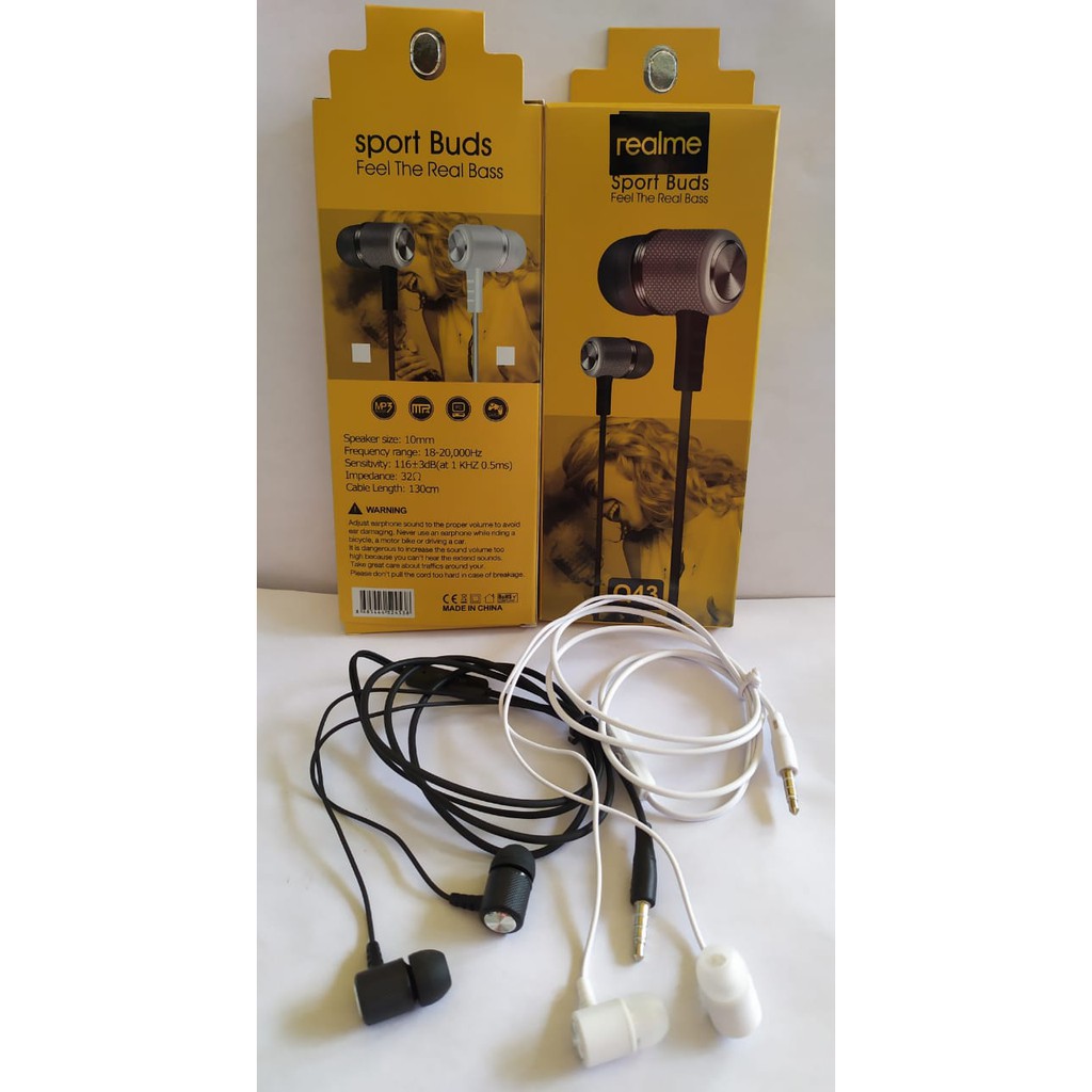 [RO ACC] HEADSET REALME HANDSFREE EARPHONE REALME SUPER BASS MODEL Q43